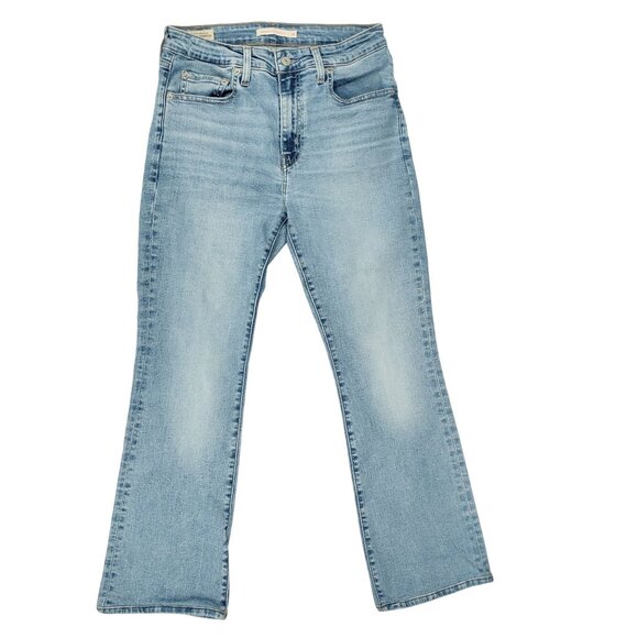 Levi's 725 Jeans Women's 29 Blue High Rise Bootcut Light Wash Stretch Denim EUC - Picture 1 of 10